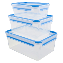 Aufbewahrungsbox Clip&Close - 3-teilig, 7 Liter, blau