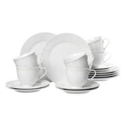 Kaffeeservice Bianco - 18-tlg., Porzellan, weiß