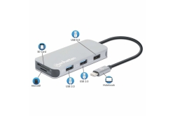 MANHATTAN USB-C 8-in-1 Dockingstation HDMI RJ45 3xUSB-A