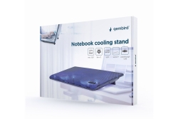 gembird Notebook-Kühler Höhenverstellbar bis 15,6 2 Lüfter