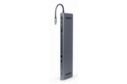 gembird USB Typ-C 9-in-1 Kombi Adapter spacegrau