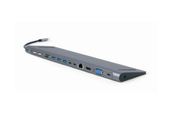 gembird USB Typ-C 9-in-1 Kombi Adapter spacegrau