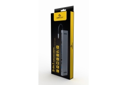 gembird USB Typ-C 9-in-1 Kombi Adapter spacegrau