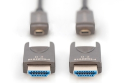 DIGITUS HDMI AOC Hybrid Glasfaserkabel 4K abnehmbar 10m schw