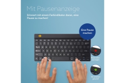 R-Go Tastatur Compact Break US-Layout kabellos schwarz