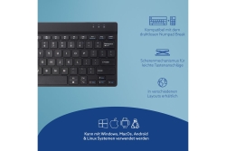 R-Go Tastatur Compact Break US-Layout kabellos schwarz