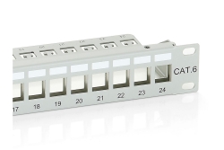 Equip 19 Patchpanel 24xKeystones FTP 1U LSA/110 RAL7035