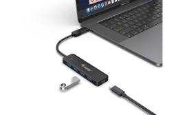 Equip 4-Port USB-A3.2-Hub->4xUSB-A 3.2 +USB-C Adapter...