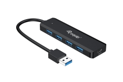 Equip 4-Port USB-A3.2-Hub->4xUSB-A 3.2 +USB-C Adapter 5Gbps