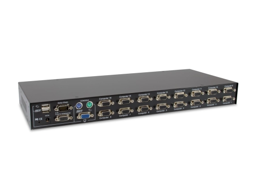 LevelOne KVM Switch 16-Port VGAx16 USB 1.1x2 PS/2x2 VGA sw
