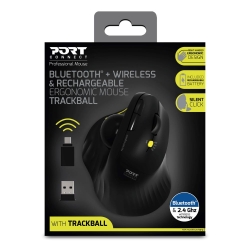 Port Maus ergonomisch Trackball kabellos Bluetooth
