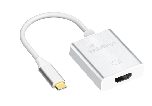MediaRange USB Type-C 3.1 auf HDMI converter, silver