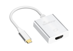 MediaRange USB Type-C 3.1 auf HDMI converter, silver