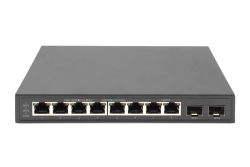 DIGITUS Switch 8-Port Gigabit + 2xSFP unmanaged schwarz