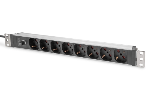 DIGITUS 8-Fach Steckdosenleiste 1HE PDU, IEC C14 St. IT