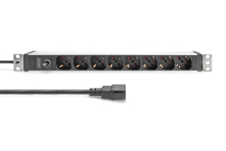 DIGITUS 8-Fach Steckdosenleiste 1HE PDU, IEC C14 St. IT