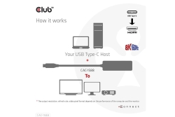 Club3D Adapter USB 3.2 Typ C > HDMI 2.1 HDR10 8K60Hz aktiv retail