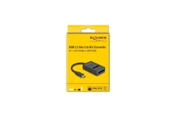 DELOCK Combo Konverter für M.2 NVMe PCIe/SATA SSD mit USB-C