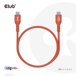 Club3D Kabel USB 2 Typ C PD 240W / 480Mb 1m St/St retail