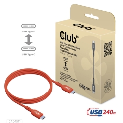Club3D Kabel USB 2 Typ C PD 240W / 480Mb 1m St/St retail