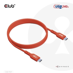 Club3D Kabel USB 2 Typ C PD 240W / 480Mb 1m St/St retail
