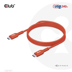 Club3D Kabel USB 2 Typ C PD 240W / 480Mb 1m St/St retail