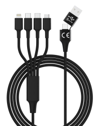 smrter Hydra ELITE 6in1 Nylon-Ladekabel Typ USB-C, black...