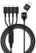 smrter Hydra ELITE 6in1 Nylon-Ladekabel Typ Lightning, black retail