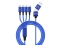 smrter Hydra ELITE 6in1 Nylon-Ladekabel Typ Lightning, blue retail