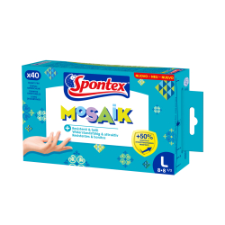 Spontex Einmalhandschuhe Mosaik 40er Pack Gr. 8