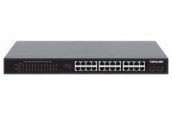 INTELLINET 24Port Gigabit PoE+ Switch 2x1G SFP 370 W