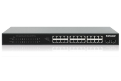 INTELLINET 24Port Gigabit PoE+ Switch 2x1G SFP 370 W