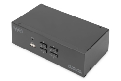 DIGITUS KVM Switch 4-Port 4K30Hz 2xHDMI 2xUSBA 2x3,5mKlinke
