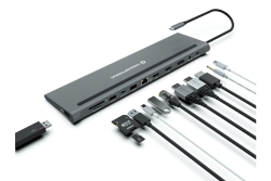 CONCEPTRONIC 12-1 Dock USB-C->2xHDMI/3xUSB-A/DP/+ 18cm gr