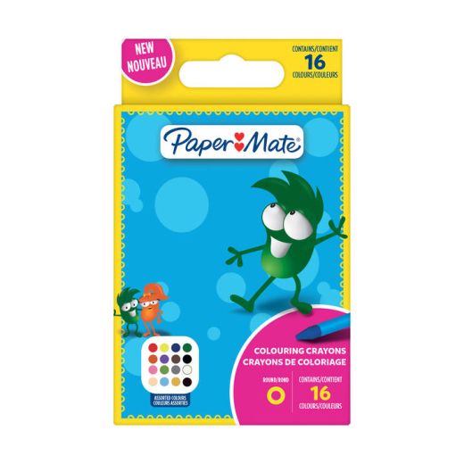 PAPER MATE Wachsmaler Kids Colouring Bunt 16er M Blister