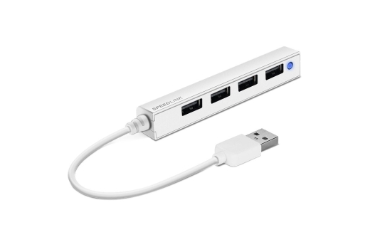 Speedlink USB-HUB SNAPPY SLIM, 4-Port, Passiv, weiß retail