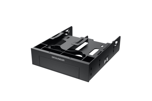 GRAUGEAR Einbaurahmen für 2x 2,5 & 3,5 HDD/SSD in 5,25