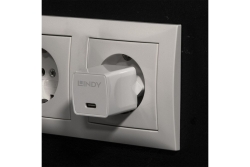 LINDY USB Typ C PD GaN Charger 20W, weiß