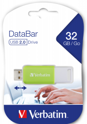 USB-Stick 32GB Verbatim V DataBar USB 2.0 Drive Green retail