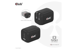 Club3D Ladegerät 2xUSB Typ C, 1xUSB Typ A, PD 65W,...