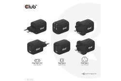 Club3D Ladegerät 2xUSB Typ C, 1xUSB Typ A, PD 65W, GaN retail