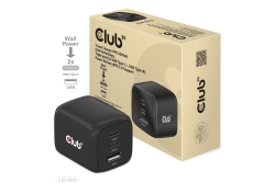 Club3D Ladegerät 2xUSB Typ C, 1xUSB Typ A, PD 65W, GaN retail