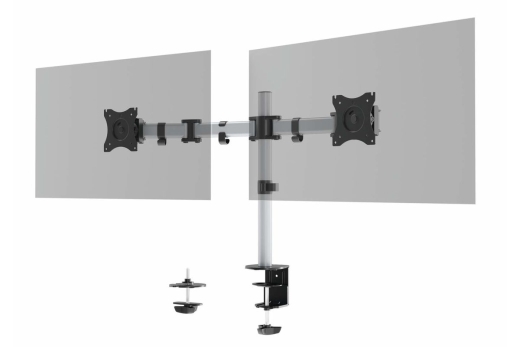 DURABLE Monitorhalterung SELECT für 2 Mon. Tischbef Silber