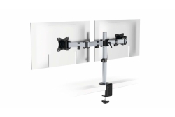 DURABLE Monitorhalterung SELECT für 2 Mon. Tischbef Silber