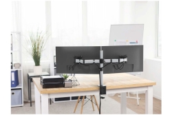 DURABLE Monitorhalterung SELECT für 2 Mon. Tischbef Silber