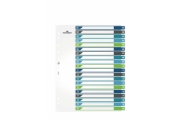 DURABLE Register A4 + 20tlg. 1-20 farbige Taben+trans. Form.