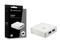 CONCEPTRONIC 4-Port Hub USB Micro-B->4xA3.0 m.Netz. ws