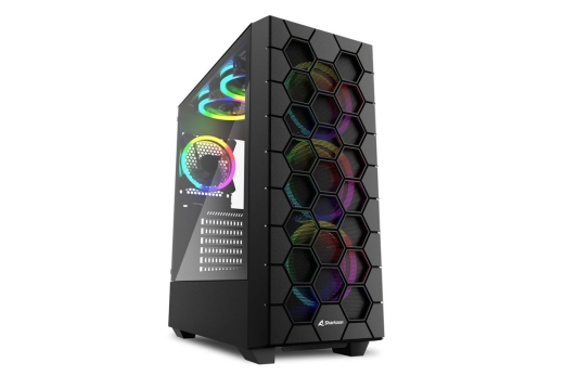 Sharkoon Gehäuse RGB HEX ATX 1xGlas schwarz