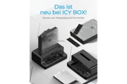 Docking- & Klonestation IcyBox M.2NVMe SSD,2,5/3,5SSD/HDD retail