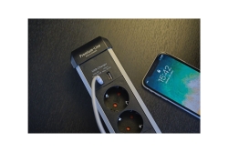 Brennenstuhl Steckdosenleiste Premium-ALU-Line 6fach 3m USB